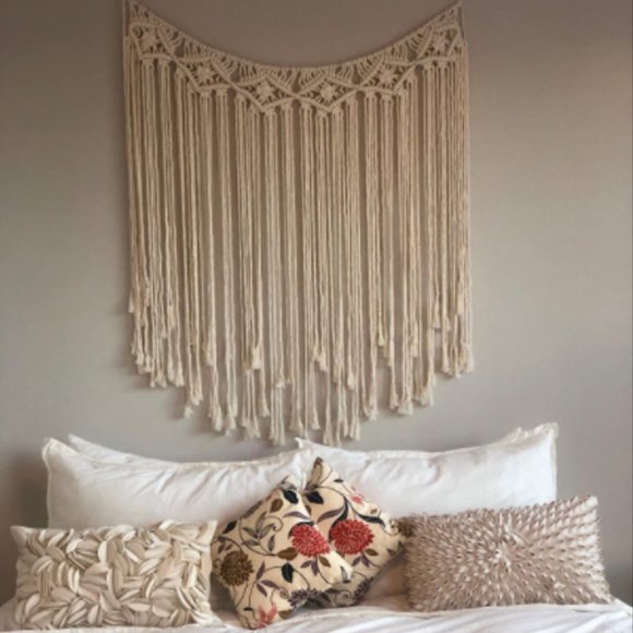 Braided Indie Bohemian Macrame Wall Decor/Tapestry - Picture 7 of 11